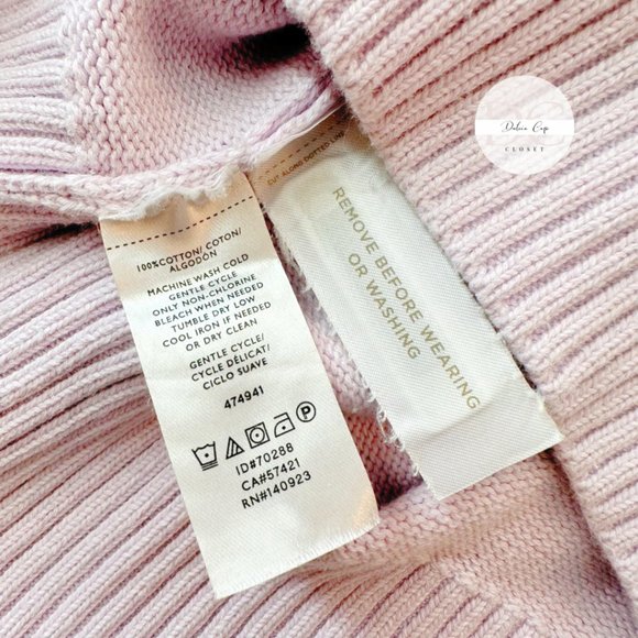 ANN TAYLOR LOFT 100% Cotton Lilac Sweater Size XS - Picture 6 of 7